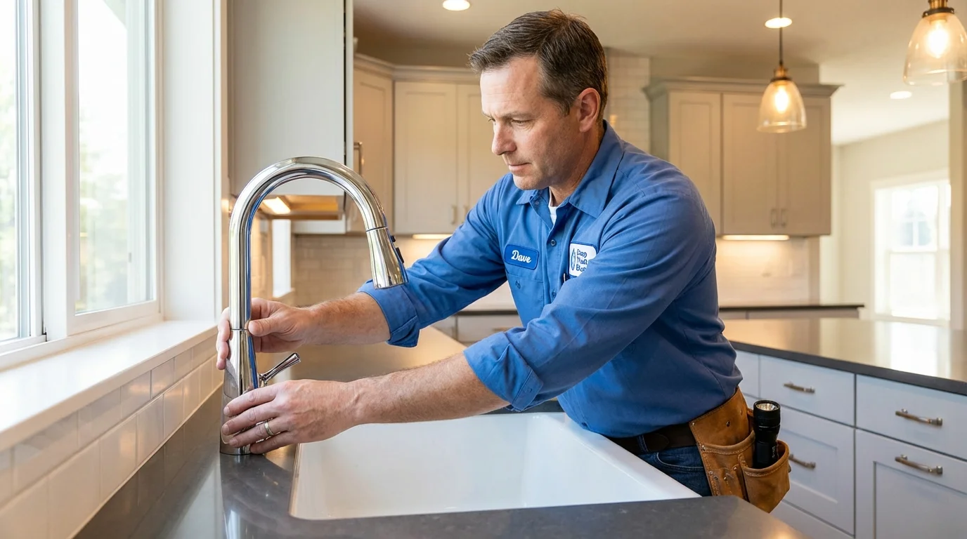 Kitchen faucet installation by Johns Plumbing LLC in Appleton City